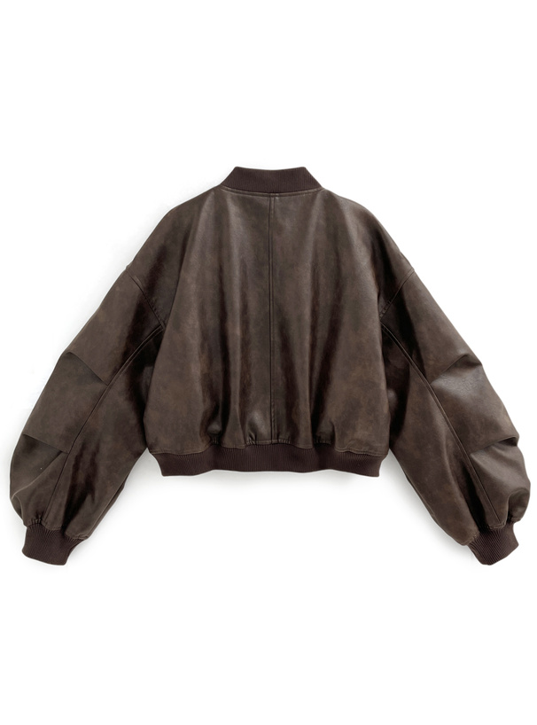 レザーショート丈ブルゾン[on298] | レディースファッション通販の