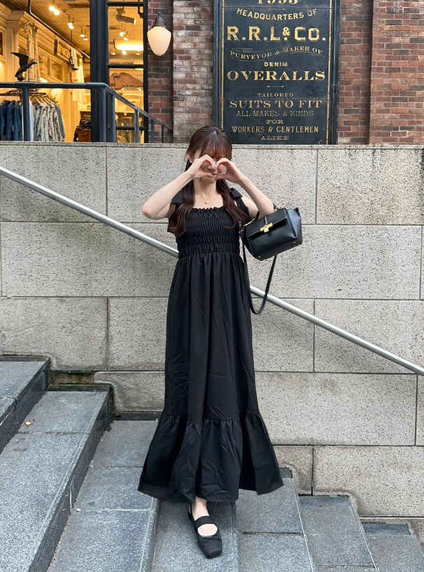 ショルダーリボンティアードワンピース[pp148a] | レディース