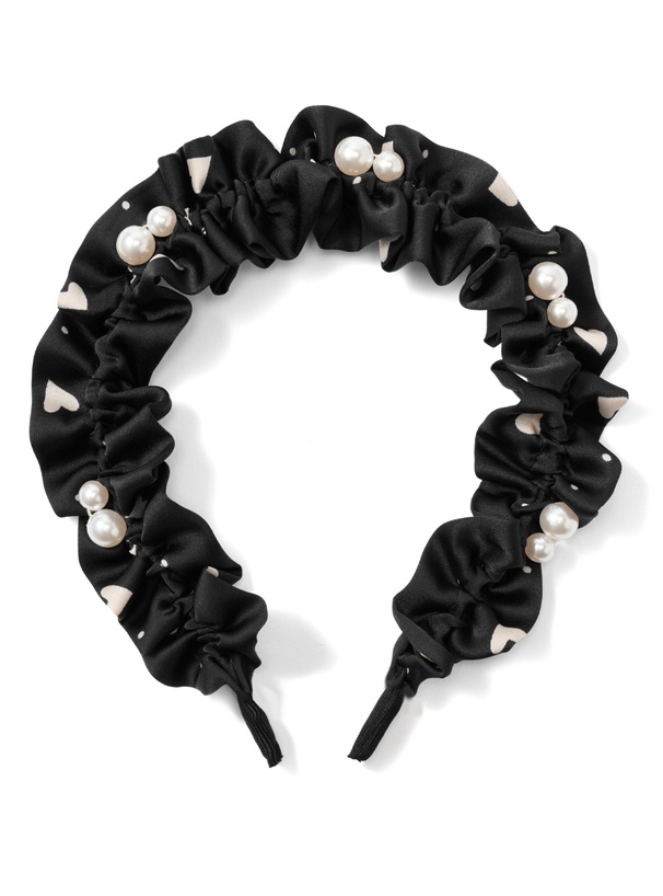 パールギャザーサテンカチューシャ[tr1128] | レディースファッション