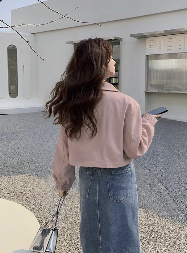 レザーショート丈ジャケット[ze864] | レディースファッション通販の