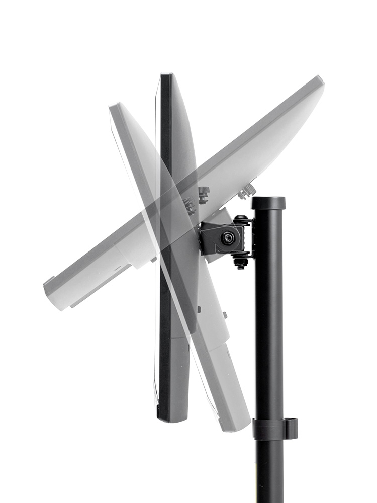 モニタースタンド 卓上 置き型｜27インチ・高さ/角度調整・黒