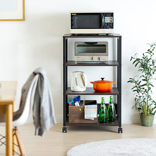 プリンター台（ラック・ワゴン・キャスター・レーザー・収納・棚・4段