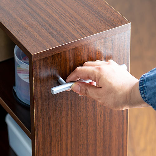 すきま収納ラック(3段・木製・キャスター付き・収納・スリムワゴン