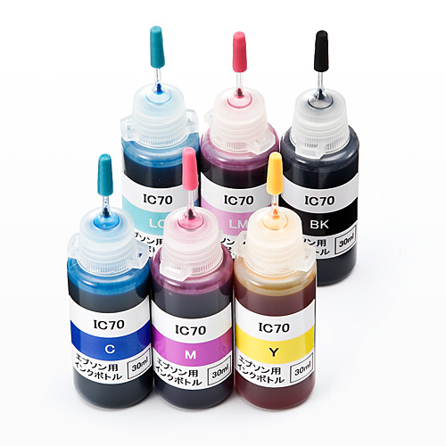 詰め替えインク エプソン IC6CL70/IC6CL80対応 汎用インクカートリッジ