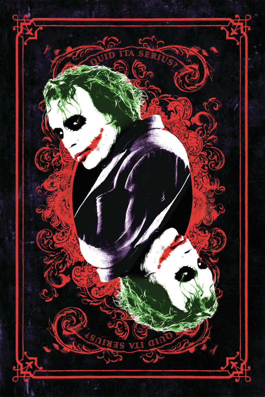 Poster The Dark Knight Trilogy - Joker Card | Wall Art | 3+1 FREE
