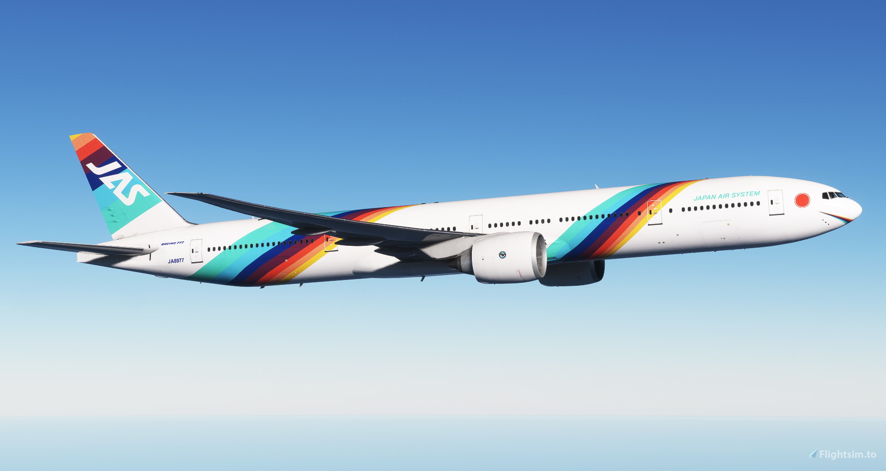 航空機・ヘリコプター JAS B777-200 JA007D Rainbow 航空機