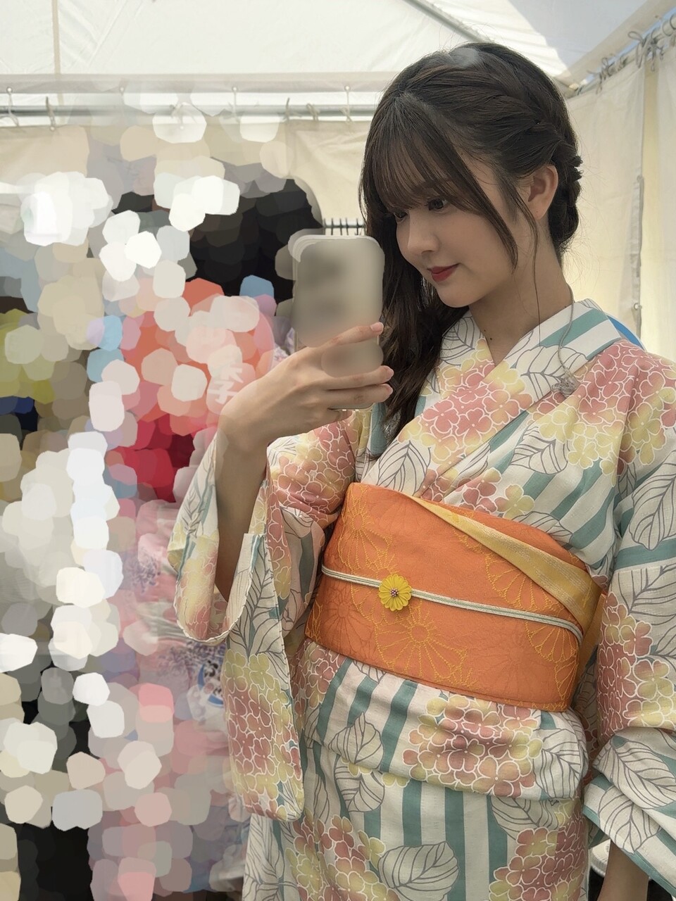 村山美羽 2024浴衣直筆生写真ヨリ