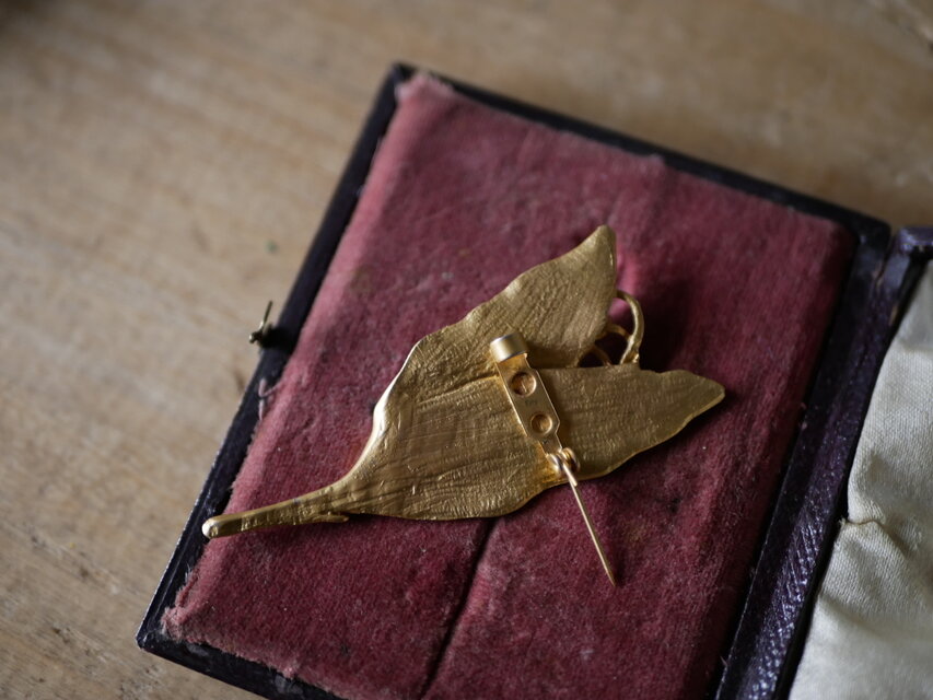 すずらん ブローチ 鈴蘭 スズラン フランスブロカント ヴィンテージ