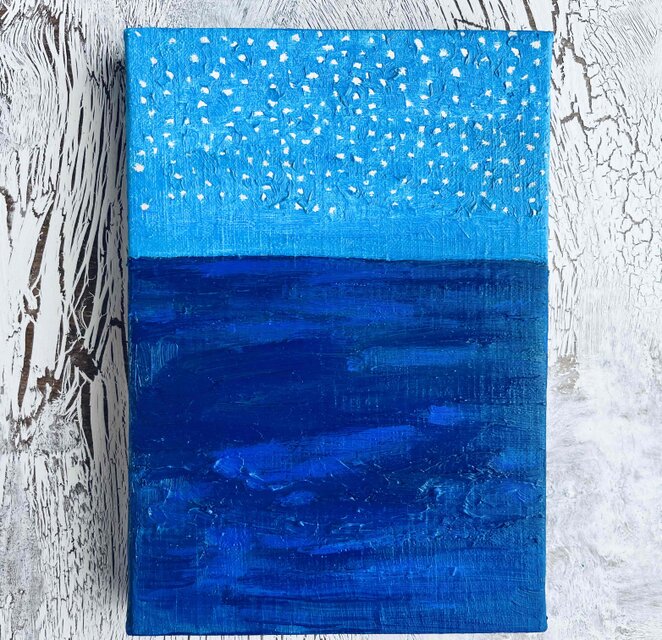 16×23㎝「思い出すのに丁度良い公園」油彩・原画・サムホールサイズ 16