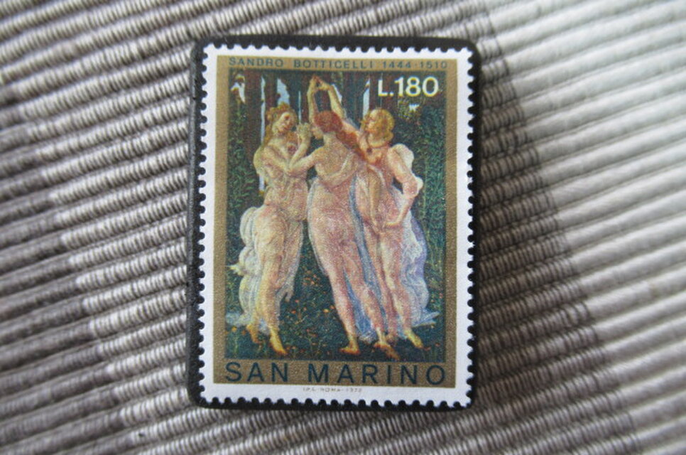 サンマリノ 美術切手ブローチ10435 | iichi 日々の暮らしを心地よく