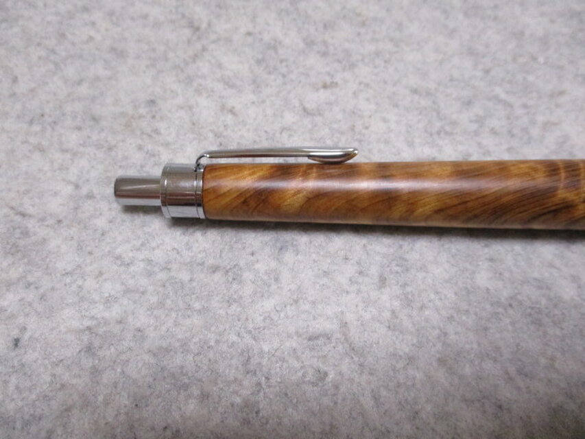 屋久杉 光明杢 蜜蠟ワックス仕上げ 木軸ボールペン(シャープペンシル