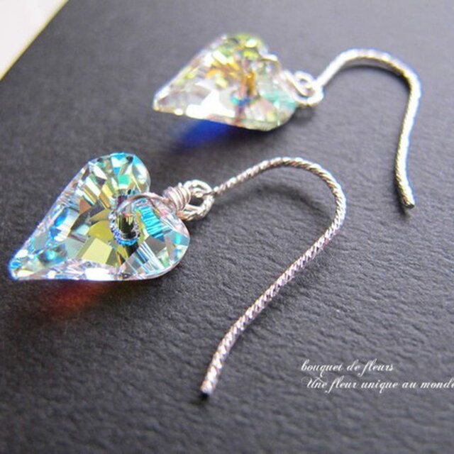 Diorスワロフスキー クリスタルハートピアス | iichi 日々の暮らしを