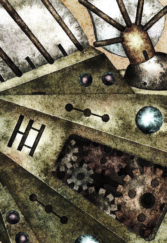 機械仕掛けのシーラカンス・アートポスター(A3ノビ） | iichi 日々の