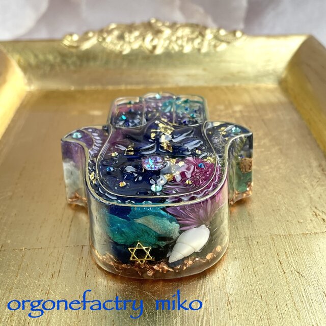 新作】波動玉（生き抜く力）オルゴナイトのキーホルダー（願い叶える