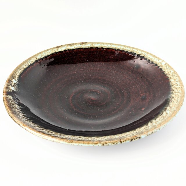 ブラウンの八寸皿 酒津焼【手仕事 民藝 和 陶器】 | iichi 日々の
