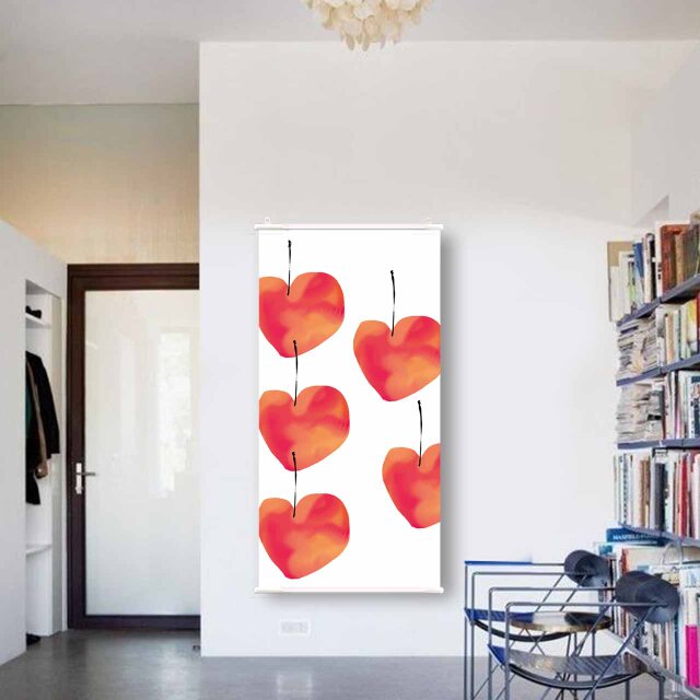 タペストリービッグサイズ オリジナル 花 900×1800 イラスト 雑貨