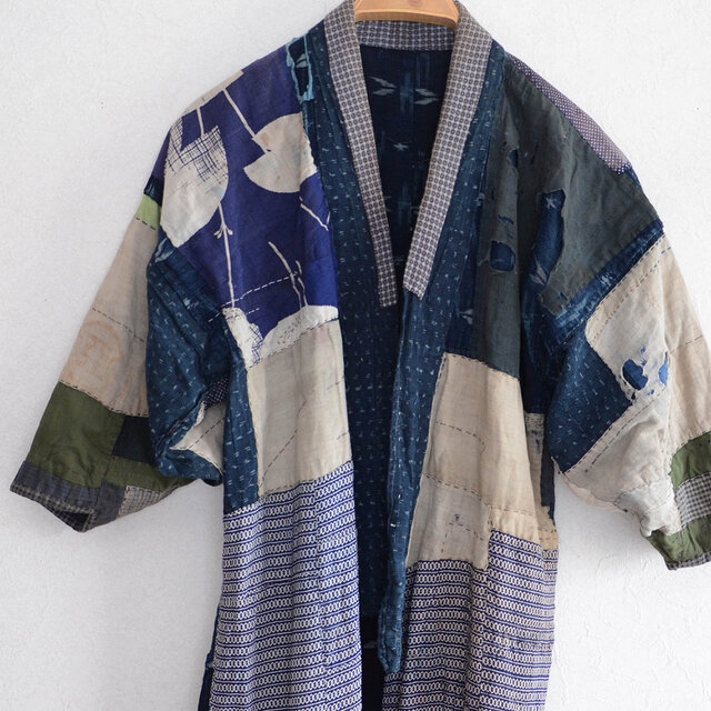 襤褸 野良着 古着 藍染 木綿 麻 着物 古布 絣 絞りジャパン
