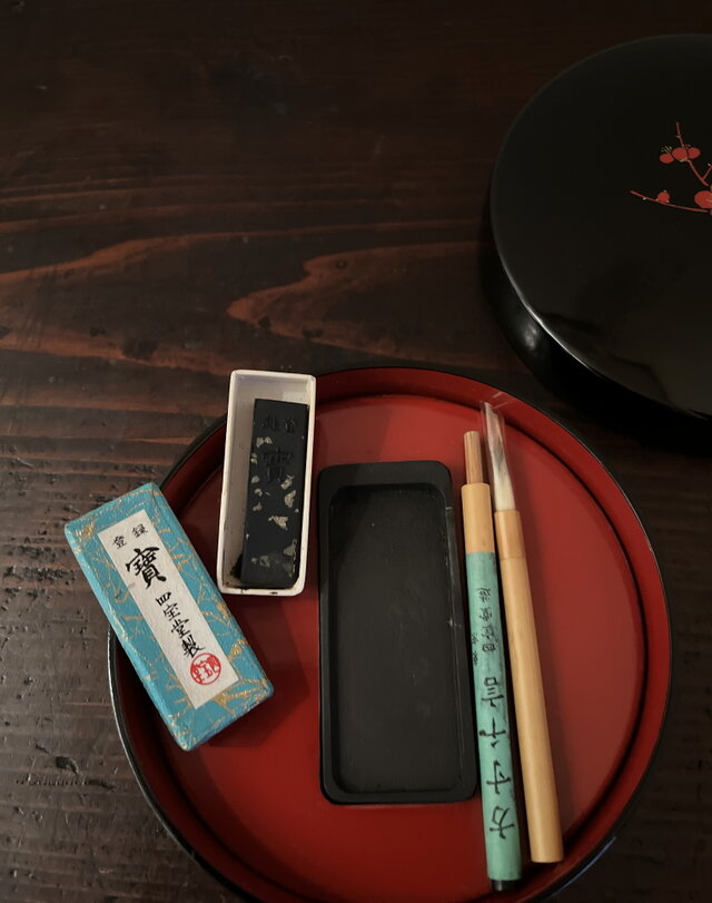 中国 1980年代中国景徳鎮製 漢詩山水文盤 飾皿 4枚