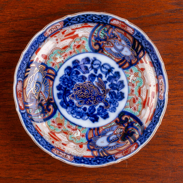 色絵 古伊万里 鳳凰・唐獅子図 一尺五寸大皿】｜色絵 古伊万里 鳳凰・