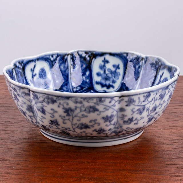 古伊万里 染付 花唐草芙蓉文 なます皿 江戸中期 E932 | iichi 日々の