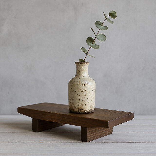 無垢材の花台・飾り台・ミニ仏壇・祭壇｜アンティークブラウン｜50cm