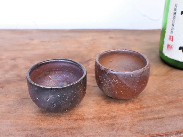 備前焼 ぐい呑み(2個セット) gi-337 | iichi 日々の暮らしを心地よく