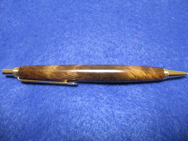 神代屋久杉瘤 油木 金襴杢 ガラスコート仕上げ シャープペンシル(0.5