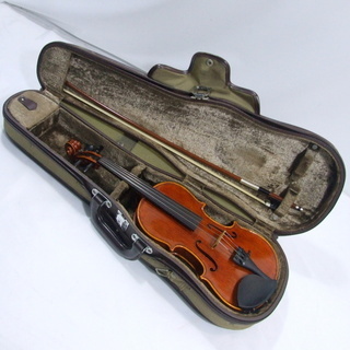 メンテ済み バイオリン 分数 1/4 裏板1枚 虎杢 杉藤弓 ジャスター内臓