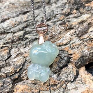 福袋 ネックレス かわいい猫 本翡翠 氷ヒスイ 誕生日プレゼント 本物保証