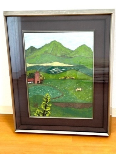 絵画 絵 良い 額入り 日本画 風景画 額縁入り 飾り絵 絵画 額入り