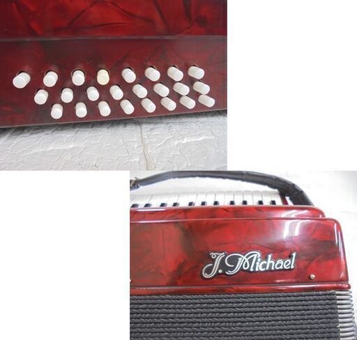 J.マイケル アコーディオン 30鍵盤 楽器 J.Michael レッド 赤 札幌市