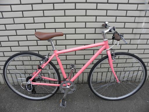 クロスバイク 700C】WEEKEND BIKES ピンク 軽量アルミフレーム