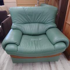 ☆値下げしました!【アサヒ木工】1人用回転ソファ 本革製?自社配送