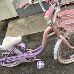 屋内保管/対面取引】Mezzo Piano 子供用自転車 パープル/ピンク お得