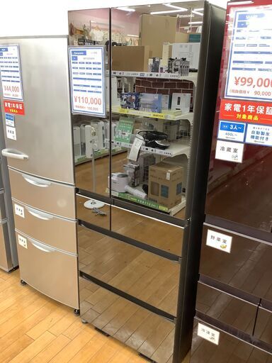 Panasonic 6ドア冷蔵庫 600L 2019年製