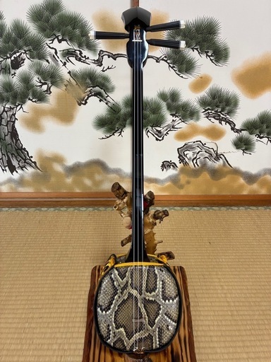 6月8日終了！沖縄三線！新品！貴重！知念大工型！本蛇皮！本張り！【一