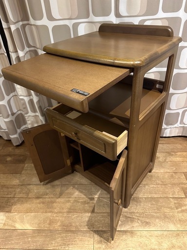 極美品 karimoku 購入 カリモク 台 FAX台 キャビネット