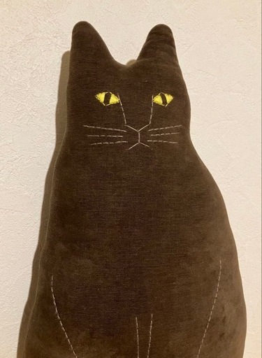 Tomotake 動物クッション（黒猫 ネロ） TOMOTAKE Cat Cushion nero