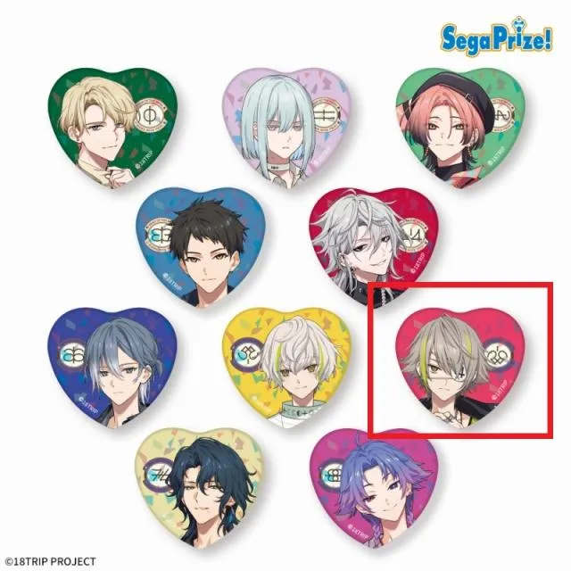 H白光琉衣】18TRIP ハート型缶バッジ～Ev3ns&L4mps～ オンライン