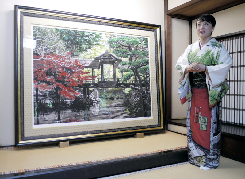 ジュディオング自筆絵画25×21cm