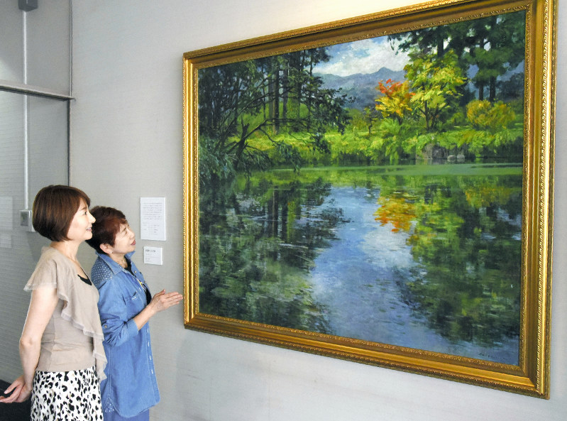 犀川愛子「春日」白日展内閣総理大臣賞受賞者の風景画油絵