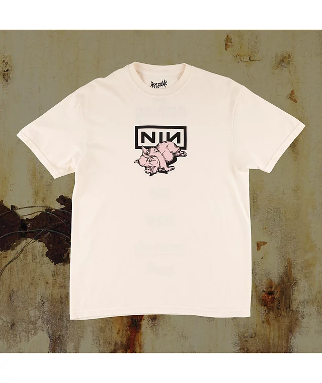 inch logo nails Box Tシャツ　ボロ Nine