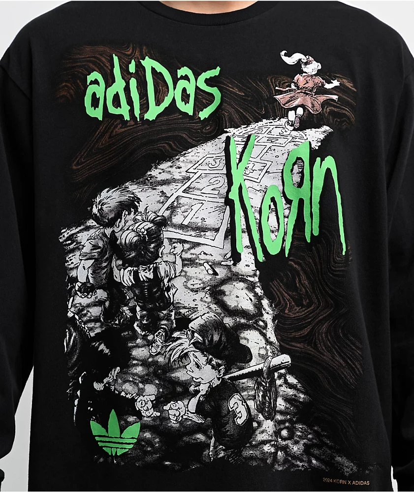Adidas Originals x Korn Black Long Sleeve T-Shirt | MainPlace Mall