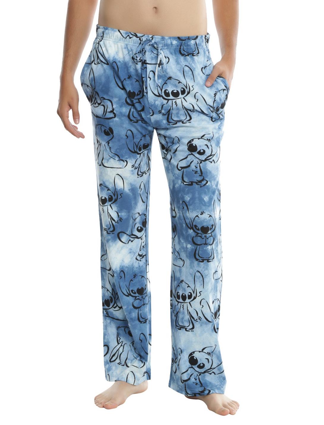 Disney Lilo & Stitch Blue Tie Dye Guys Pajama Pants | Hot Topic