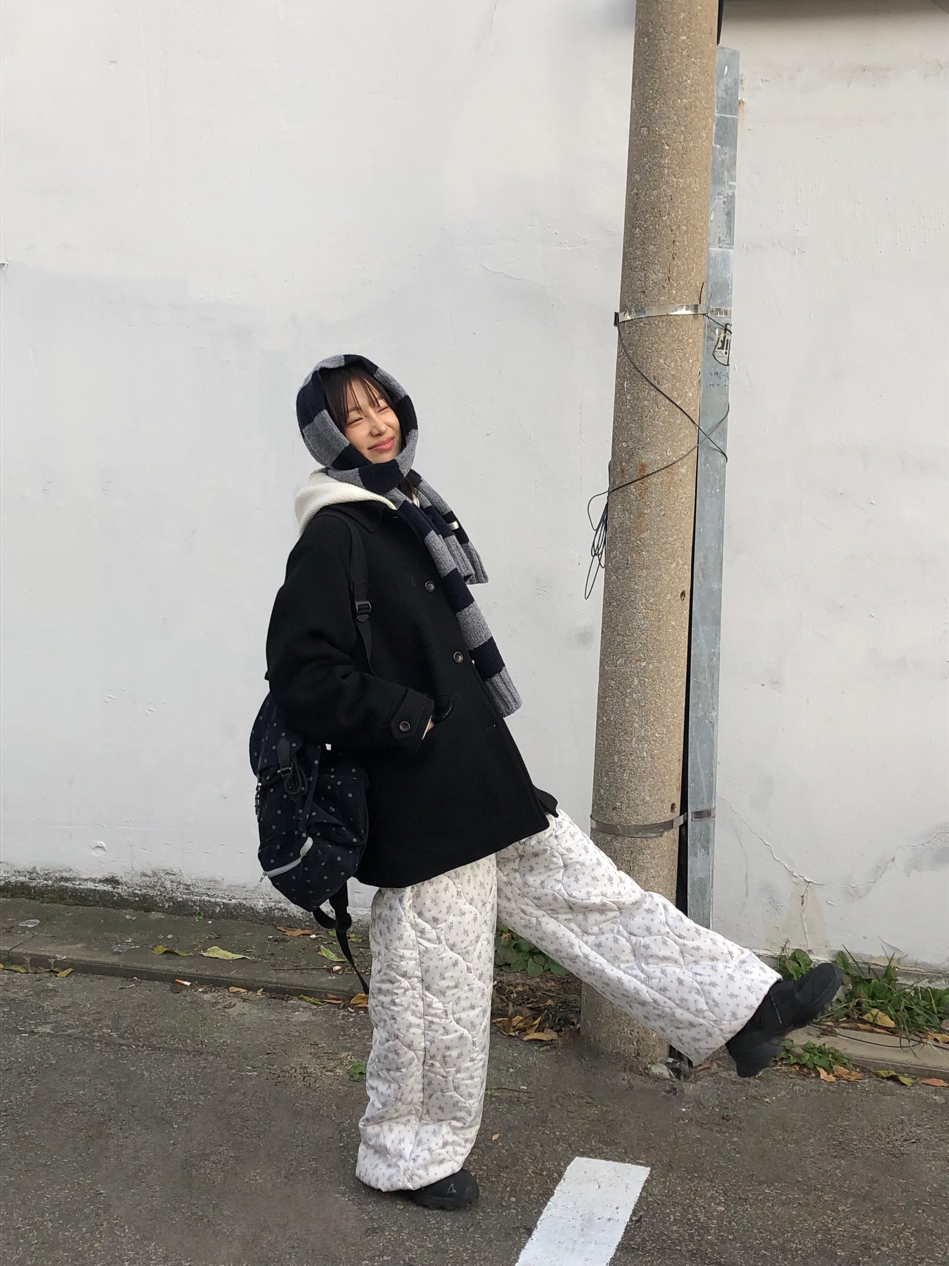 Influencer pick] CHECK HALF WOOL COAT, BLACK | ファッション通販