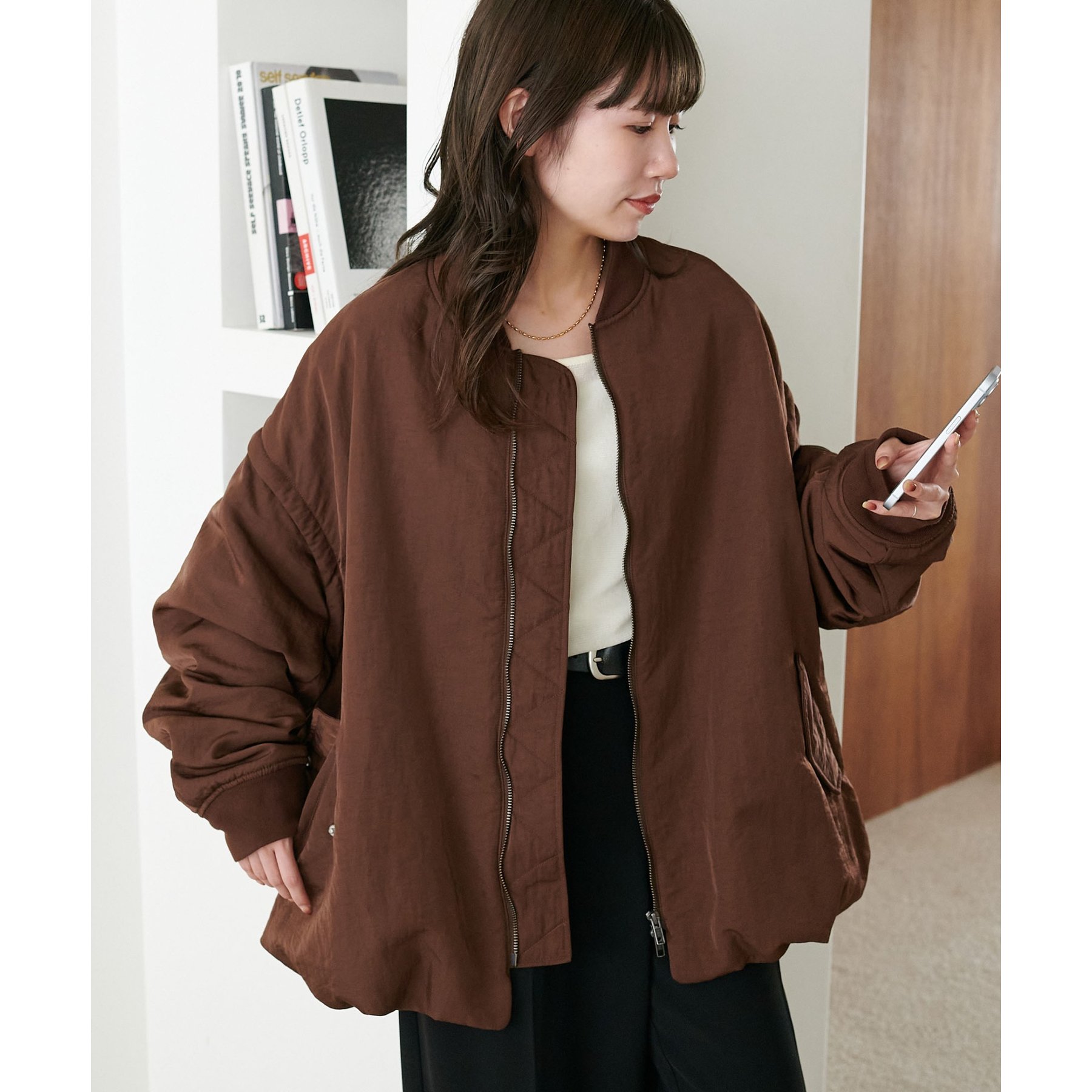 ユニセックス】デタッチャブル2WAYメモリーボンバージャケット