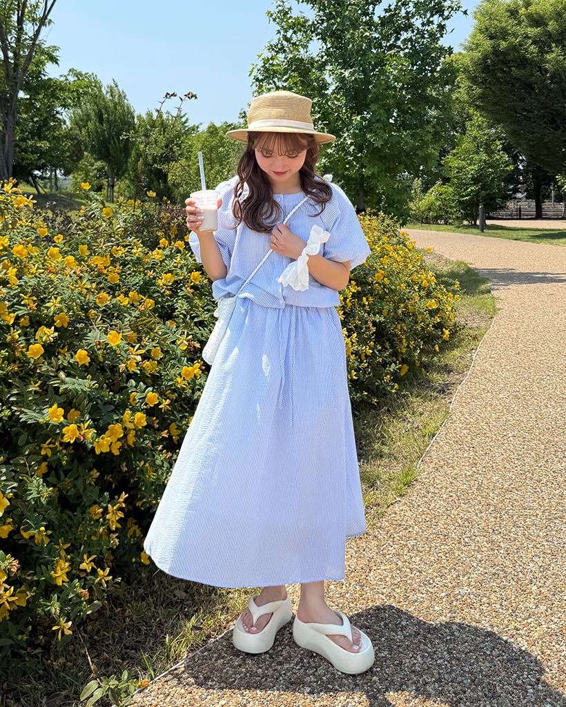 naptime パフスリーブブラウス フレアロングスカート 激レア 受注生産