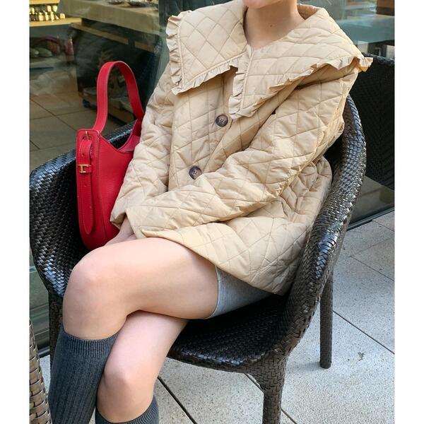 ビッグカラーキルティングジャケット | ファッション通販サイト NUGU