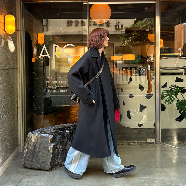 ユニセックス）ボタンポイントロングコート | ファッション通販サイト NUGU