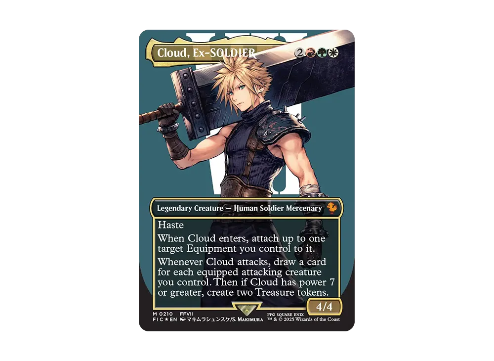 MTG 元ソルジャー、クラウド 日本語 ボーダーレス サージ foil 1枚 MTG